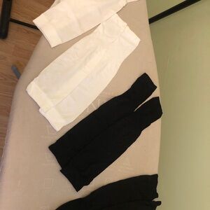 Black and White Leg Warmers